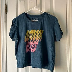 Outdoor voices t shirt crop top